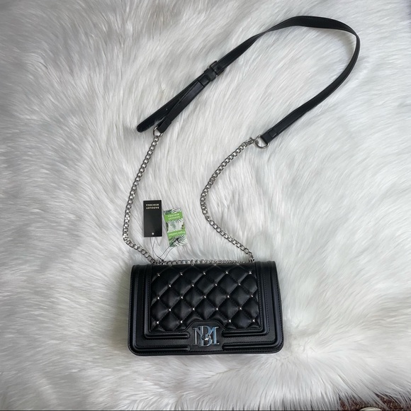 Badgley Mischka black studded quilted purse - Picture 9 of 16